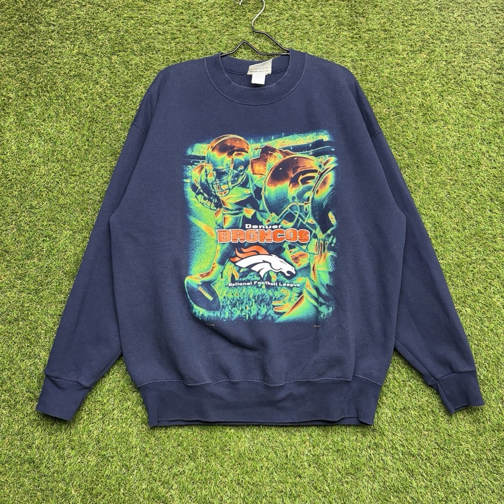 Vintage Denver Broncos Sweatshirt Mens XL Lee Sport NFL 90s Crewneck 1999